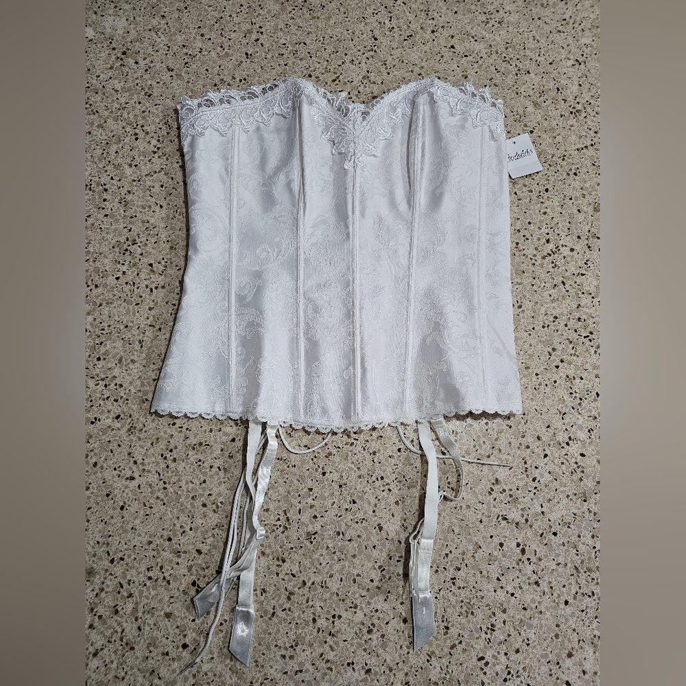White Lace Bustier Corset Top